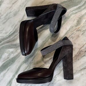Brunello Cucinelli Brown and Gray Women's Heels
